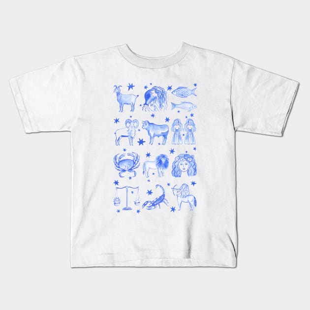 Signs of the Zodiac Kids T-Shirt by Das Brooklyn